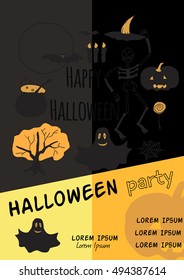 Happy Halloween Poster. Vector illustration