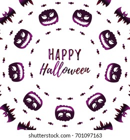 Happy Halloween Poster. Vector illustration.