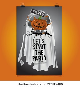 Happy Halloween Poster. Vector illustration halloween Party.