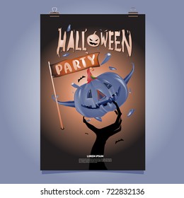 Happy Halloween Poster. Vector illustration halloween Party.