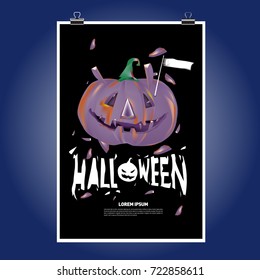 Happy Halloween Poster. Vector illustration halloween Party.