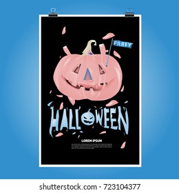Happy Halloween Poster. Vector illustration halloween Party.