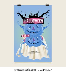 Happy Halloween Poster. Vector illustration halloween Party.