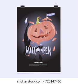 Happy Halloween Poster. Vector illustration halloween Party.