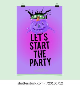 Happy Halloween Poster. Vector illustration halloween Party.