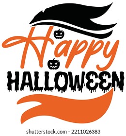 Happy Halloween print template. Best design for mugs, t shirts and gift cards.