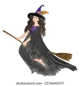 Happy Halloween Printable watercolor vector illustration