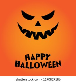 Happy halloween Pumkin illustration on orange background