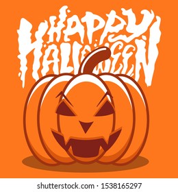 Happy Halloween with Pumkin Vector
