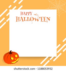happy Halloween pumpkin background vector  