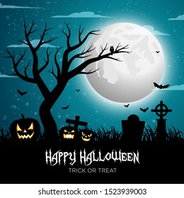 Happy Halloween Pumpkin Background Vector