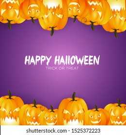 Happy Halloween Pumpkin Background Vector