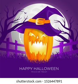 Happy Halloween Pumpkin Background Vector