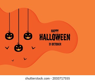 Happy Halloween Pumpkin Bat Paper