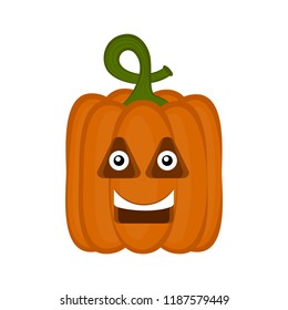 Happy Halloween pumpkin cartoon character