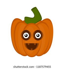 Happy Halloween pumpkin cartoon character