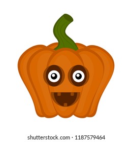 Happy Halloween pumpkin cartoon character