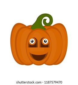 Happy Halloween pumpkin cartoon character