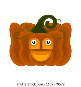 Happy Halloween pumpkin cartoon character