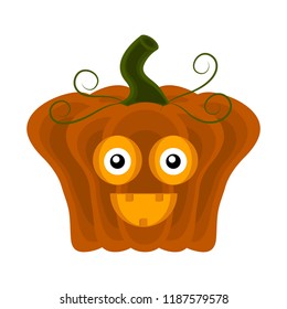 Happy Halloween pumpkin cartoon character