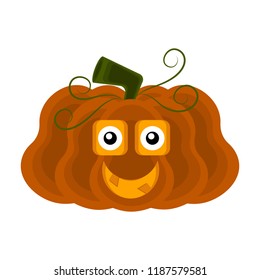 Happy Halloween pumpkin cartoon character