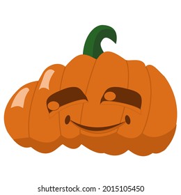 happy halloween pumpkin Cartoon vector illustration on white background