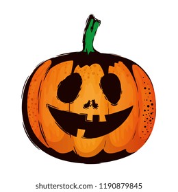 happy halloween pumpkin character