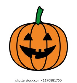 happy halloween pumpkin character