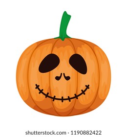 happy halloween pumpkin character