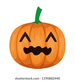 happy halloween pumpkin character