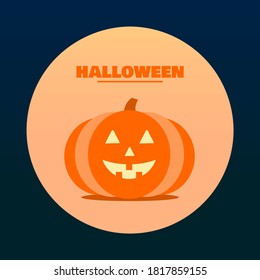 Happy Halloween. Pumpkin character. Cartoon cute style pumpkin. Illustration vector.