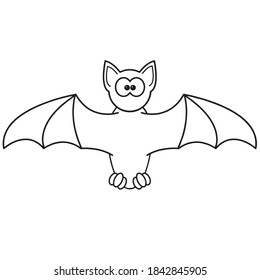 Bat Coloring Page Kids Stock Illustration 1828283882