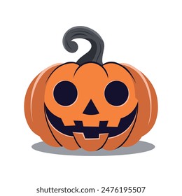 Happy Halloween Pumpkin flat vector illustration. Pumpkin vector isolated on a transparent background