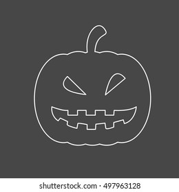 happy Halloween pumpkin icon.