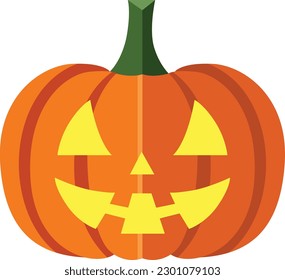 Happy Halloween pumpkin isolated on white

