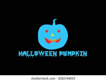 Happy Halloween Pumpkin logo Design template