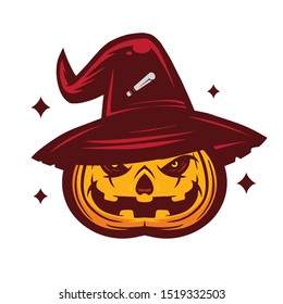 Happy halloween pumpkin mascot vector