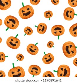 happy halloween pumpkin pattern