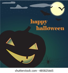 Happy Halloween. Pumpkin. pumpkin poster, halloween card.