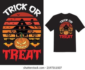 Happy Halloween pumpkin retro vintage t-shirt design