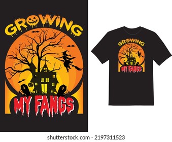 Happy Halloween pumpkin retro vintage t-shirt design