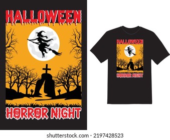 Happy Halloween pumpkin retro vintage t-shirt design