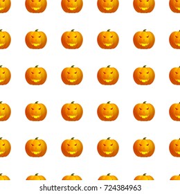 Happy Halloween pumpkin. Seamless pattern. Vector illustratin