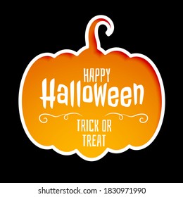 Happy Halloween pumpkin template. Vector illustration