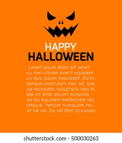 Happy Halloween pumpkin and theme design background
