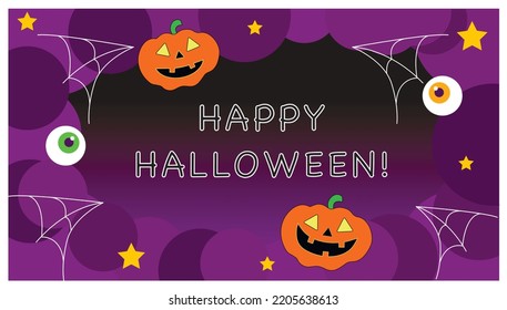 Happy Halloween! Pumpkin. Trick or treat. Perfect banner, ads or party invitation background. Spooky. Fun party celebration. Night. 31 October. Vector Illustration.
