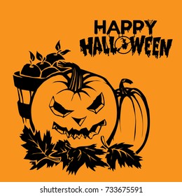 Happy Halloween. pumpkin vector illustration