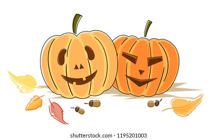 Happy Halloween pumpkins