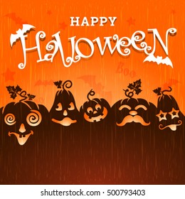 Happy halloween pumpkins