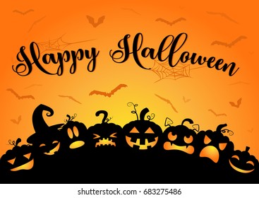 Happy Halloween pumpkins